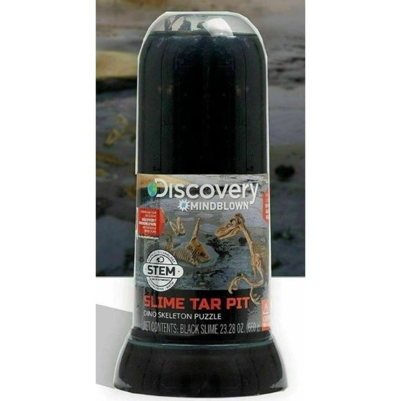 Discovery Mindblown Slime Tar Pit Tube Velociraptor Dino 3D Skeleton Puzzle - Picture 6 of 8